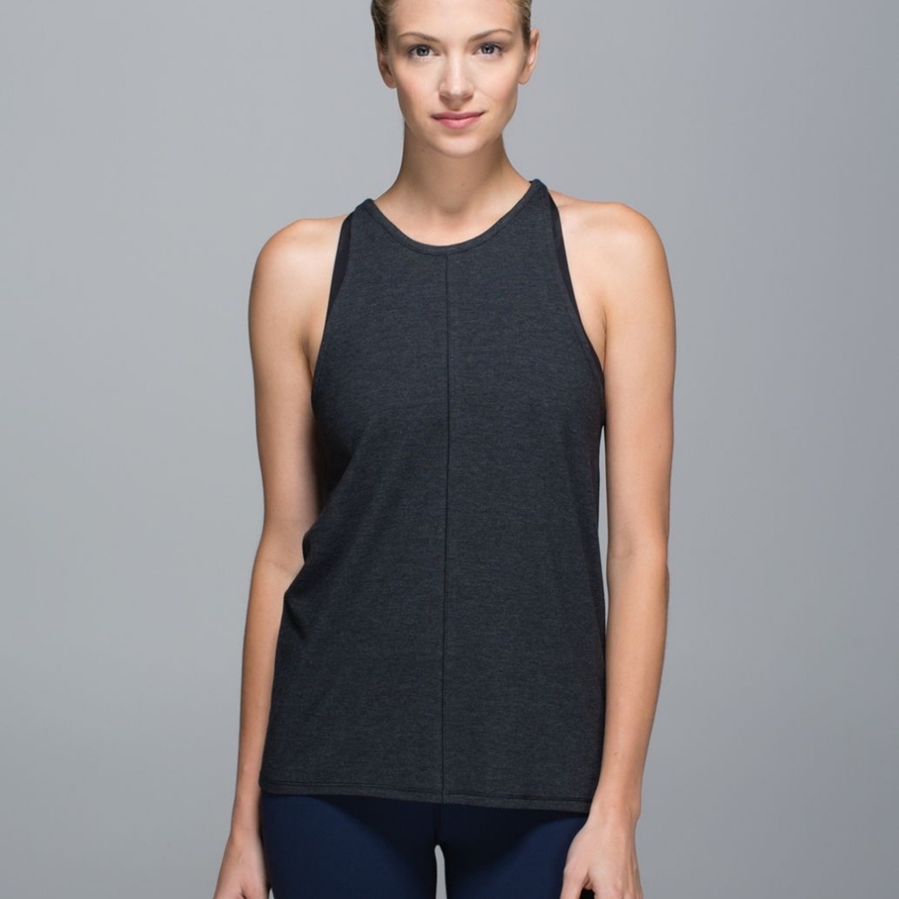Lululemon Find Your Zen Tank Heathered Black